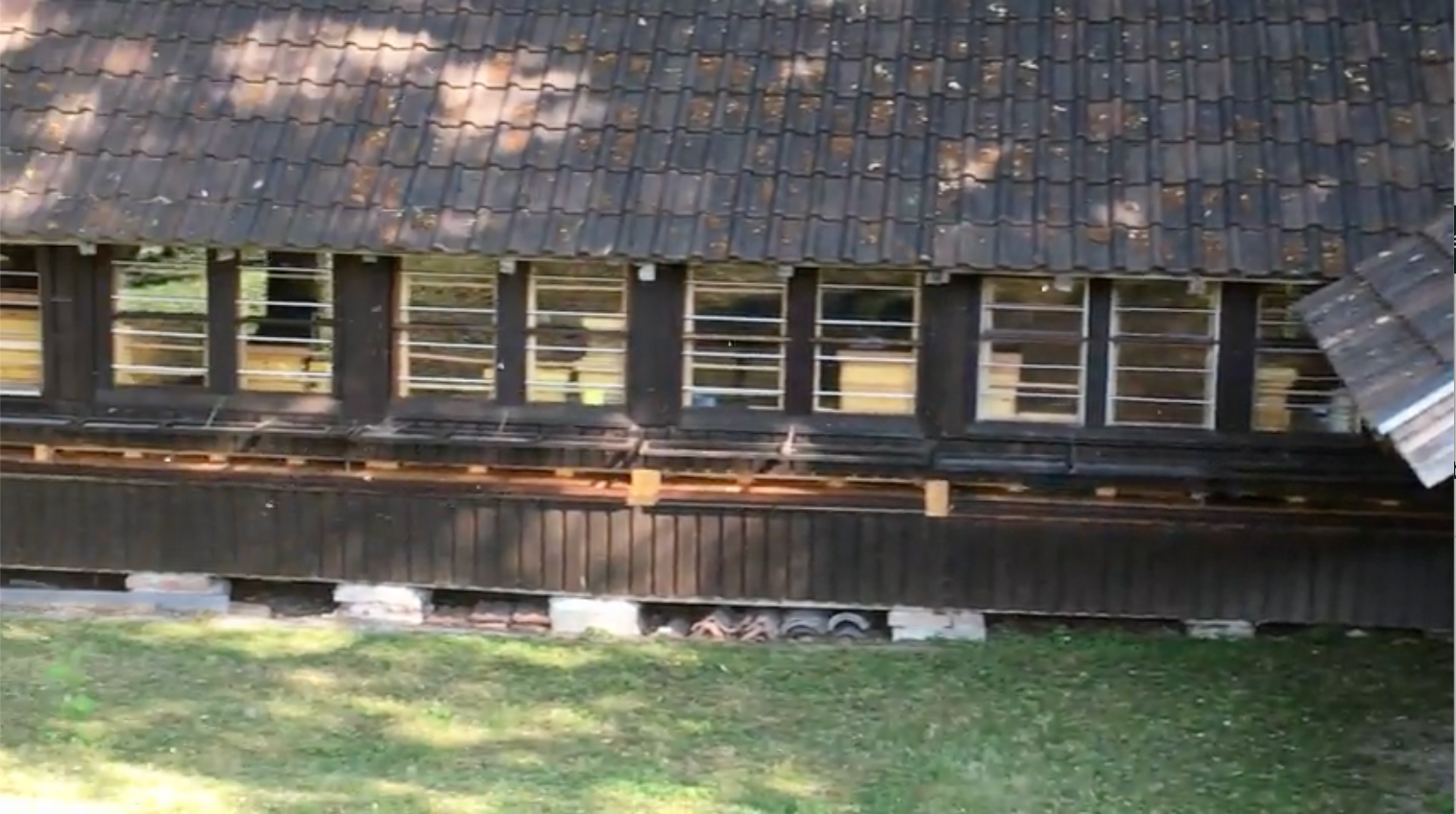 A multistory German bee house